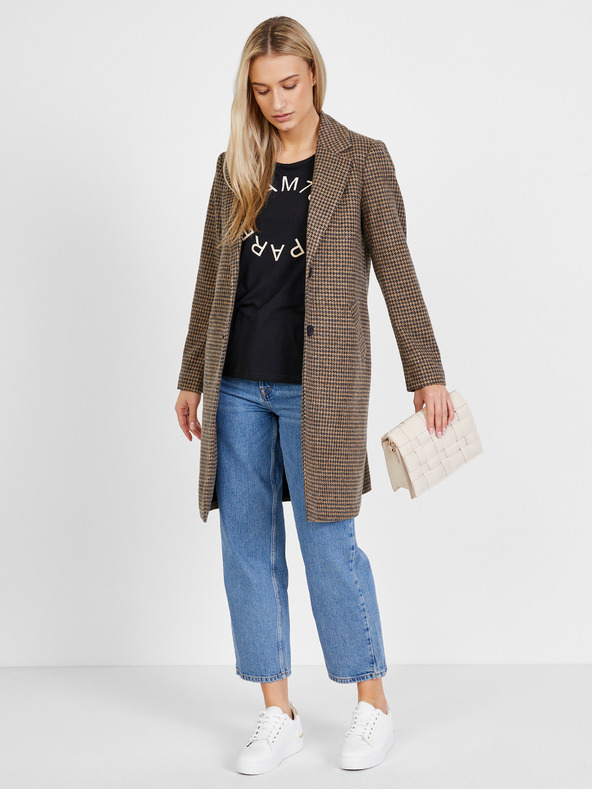 Sam 73 Čierne dámske tričko s potlačou SAM 73 Arias