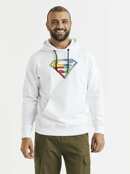 Celio Biela pánska mikina s potlačou Celio Lvemansw