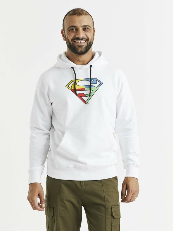 Celio Biela pánska mikina s potlačou Celio Lvemansw