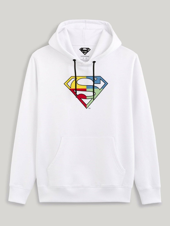 Celio Biela pánska mikina s potlačou Celio Lvemansw