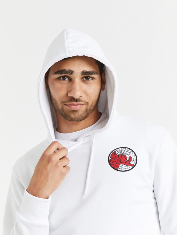 Celio Biela pánska mikina s potlačou Celio Lvespidsw