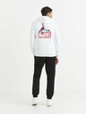 Celio Biela pánska mikina s potlačou Celio Lvespidsw