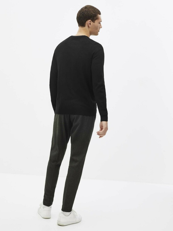 Celio Čierny vlnený sveter Celio Semeriv