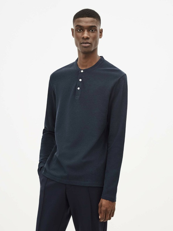 Celio Tmavomodré tričko Celio Sewaffle