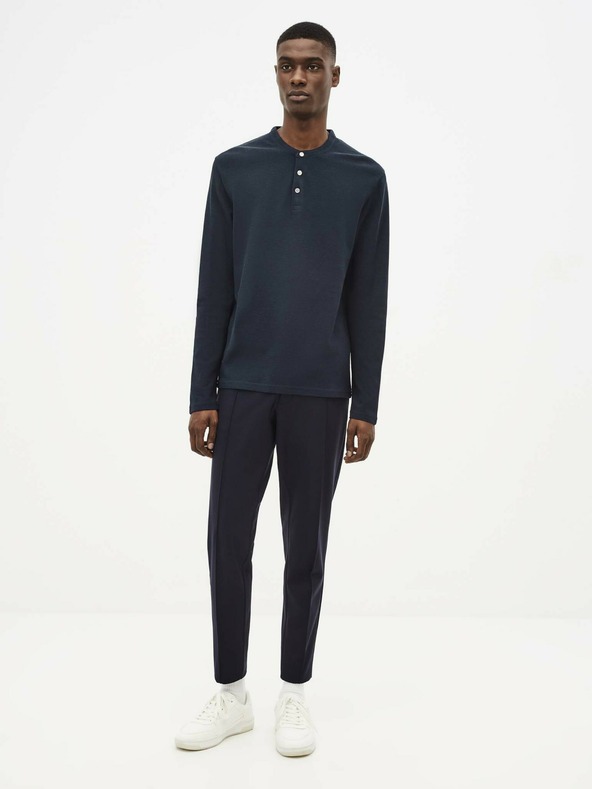 Celio Tmavomodré tričko Celio Sewaffle