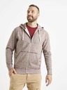 Celio Vínová pánska žíhaná mikina Celio