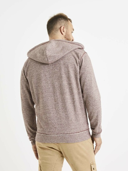 Celio Vínová pánska žíhaná mikina Celio