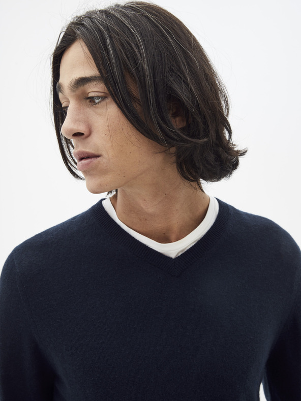 Celio Tmavomodrý základný sveter Celio Sebase