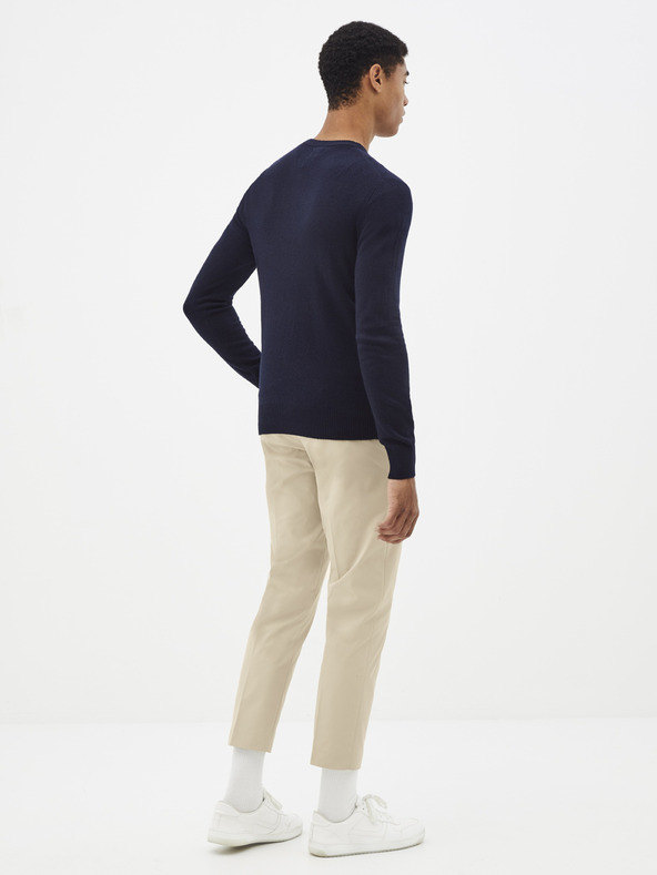 Celio Tmavomodrý základný sveter Celio Sesweet