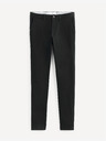 Celio Čierne skrátené chino nohavice Celio Motalia