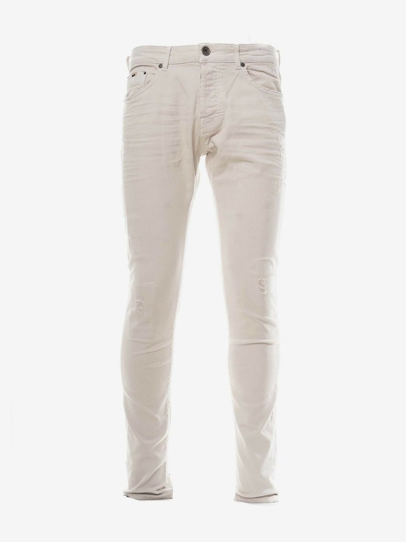 GAS Krémové pánske džínsy skinny fit GAS Norton Carrot