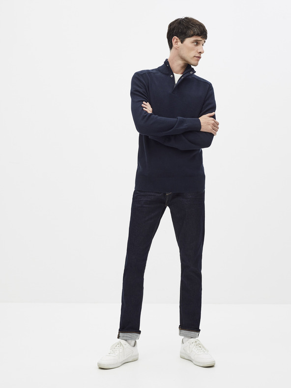 Celio Tmavomodrý sveter Celio Serome