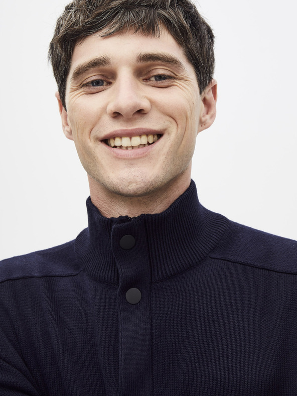 Celio Tmavomodrý sveter Celio Serome