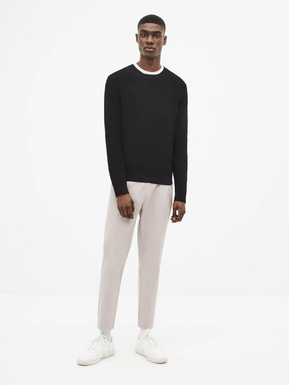 Celio Čierny základný sveter Celio Tepic