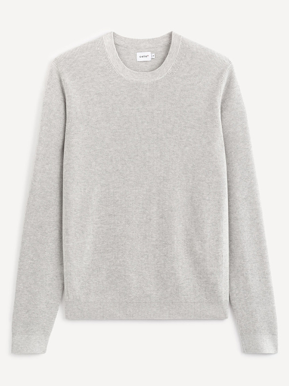 Celio Svetlosivý základný sveter Celio Tepic