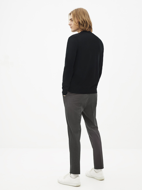 Celio Čierny pánsky vlnený sveter Celio