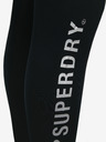 SuperDry Čierne dámske športové legíny s nápisom Superdry