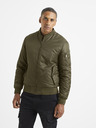 Celio Khaki pánske bombery s kapucňou Celio Vubombjump