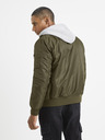 Celio Khaki pánske bombery s kapucňou Celio Vubombjump