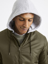 Celio Khaki pánske bombery s kapucňou Celio Vubombjump