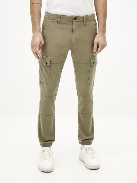 Celio Khaki pánske nohavice Celio Solyte