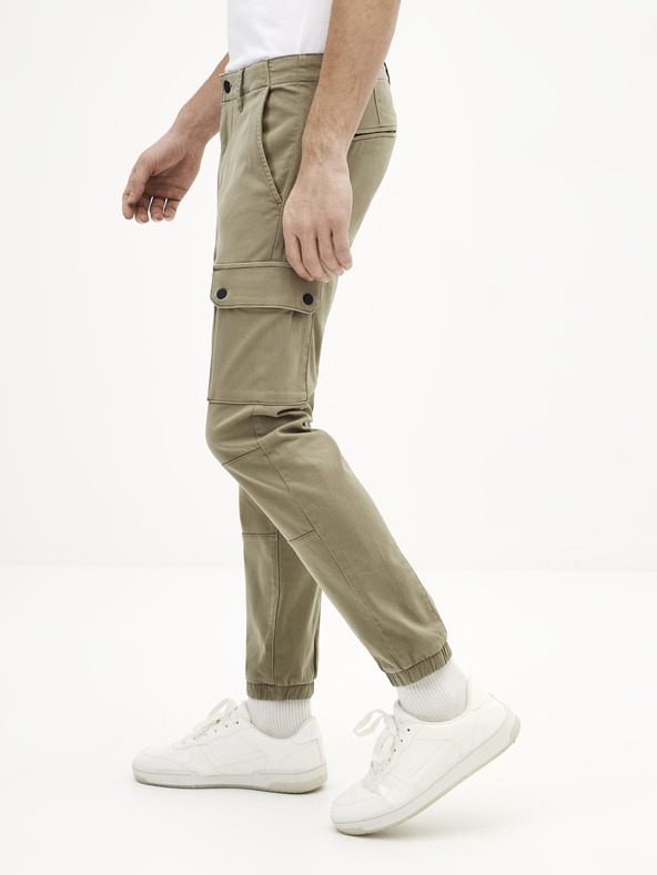 Celio Khaki pánske nohavice Celio Solyte