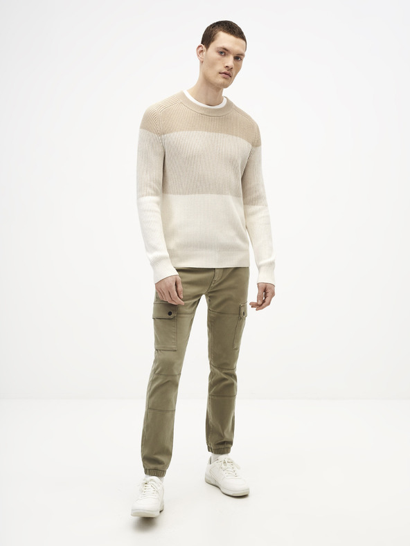 Celio Khaki pánske nohavice Celio Solyte