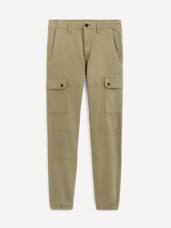 Celio Khaki pánske nohavice Celio Solyte