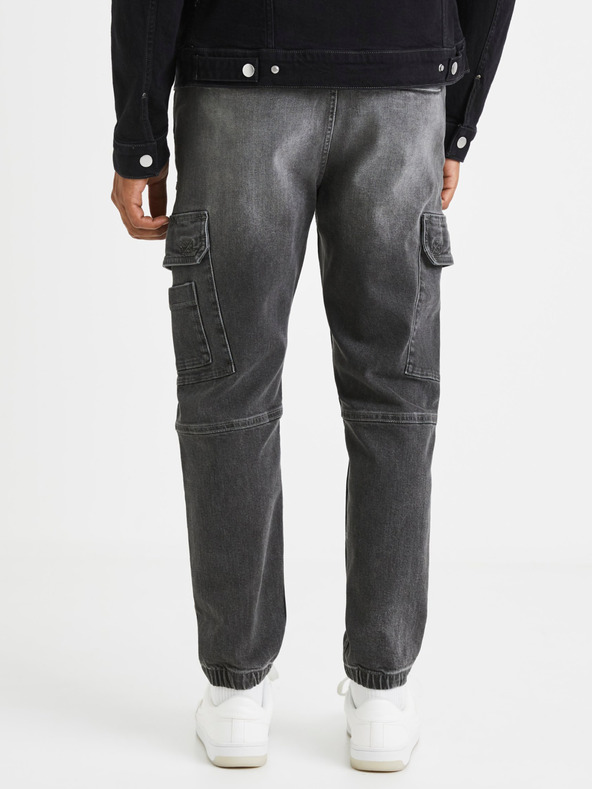 Celio Šedé pánske džínsové nohavice Celio Vojogo