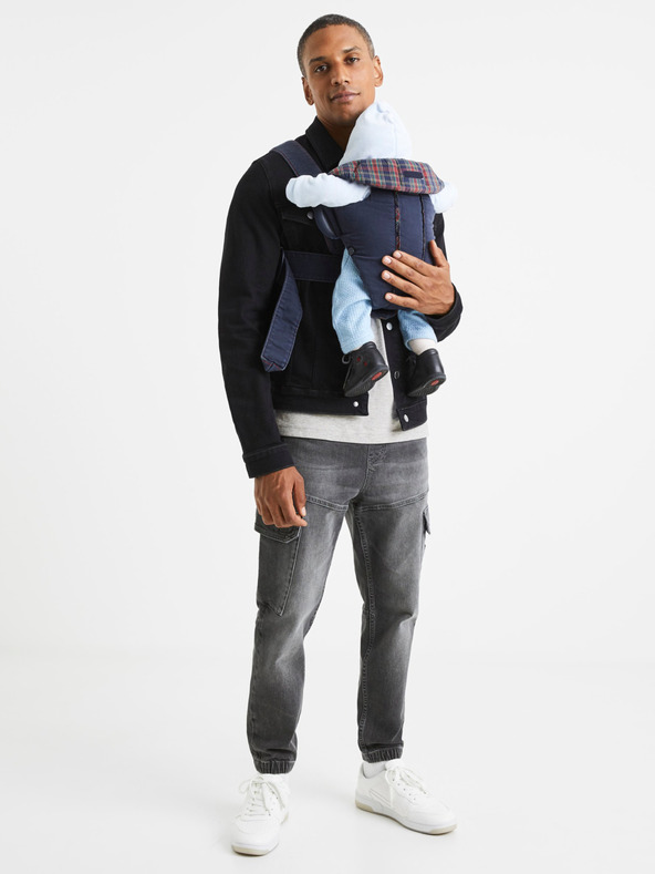 Celio Šedé pánske džínsové nohavice Celio Vojogo