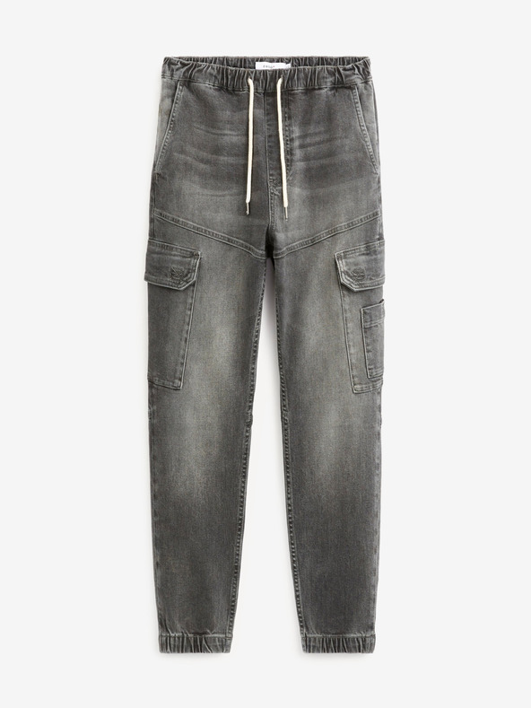 Celio Šedé pánske džínsové nohavice Celio Vojogo