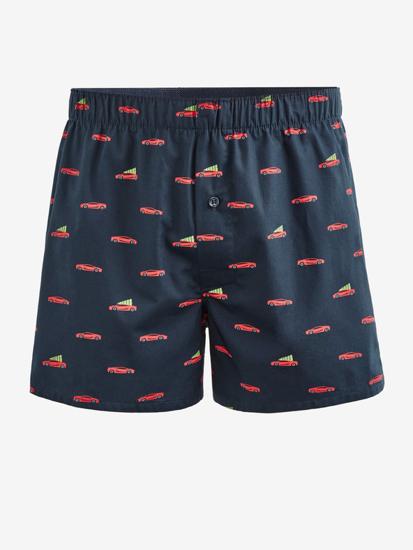 Celio Modrá vzorovaná darčeková súprava pánskych šortiek a ponožiek Celio