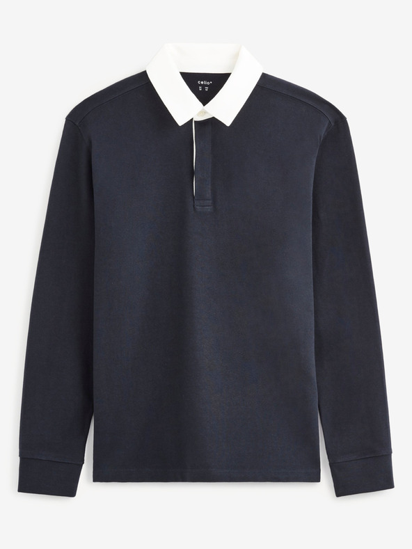 Celio Tmavomodré pánske polo tričko Celio Vemix