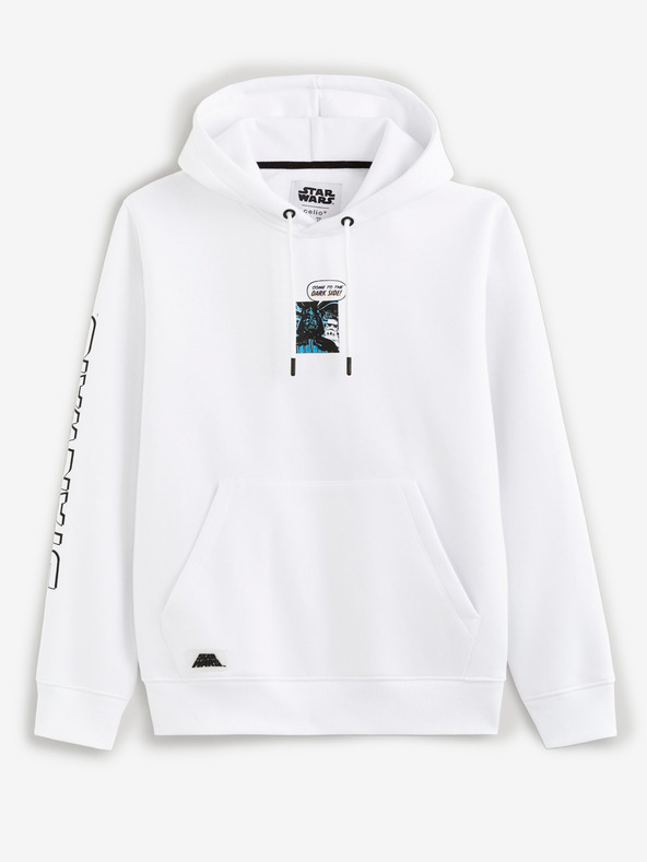 Celio Biela pánska mikina Celio Star Wars