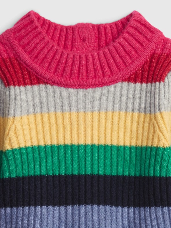 GAP Baby pruhované šaty s volánikmi GAP