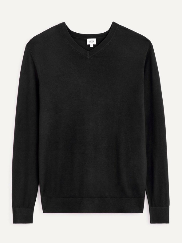 Celio Pánsky čierny sveter Celio Befisrtv