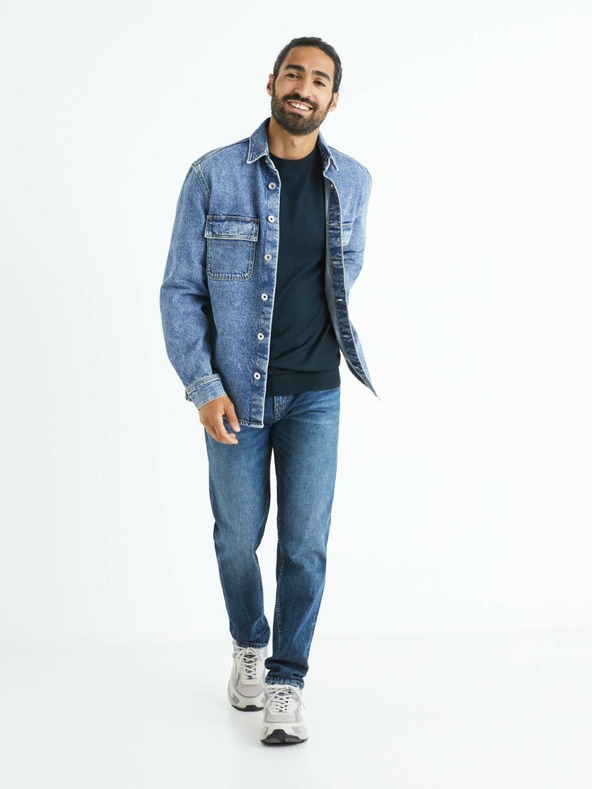 Celio Tmavomodrý pánsky sveter Celio Befirst