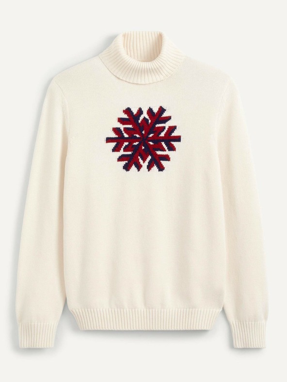 Celio Krémový pánsky rolák Celio Peneige