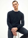 Celio Tmavomodrý pánsky kašmírový sveter Celio Jecloud