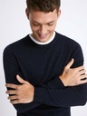 Celio Tmavomodrý pánsky kašmírový sveter Celio Jecloud