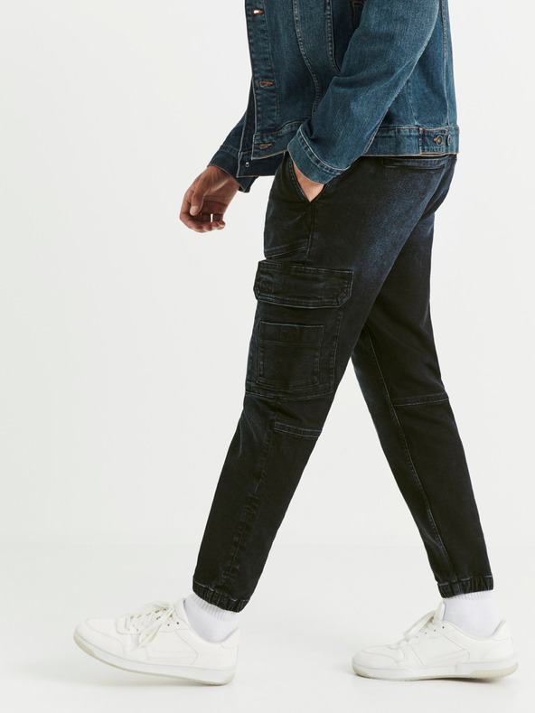 Celio Tmavomodré pánske džínsové nohavice Celio Vojog