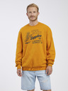 SuperDry Oranžová pánska mikina Superdry Workwear Crew Neck s potlačou