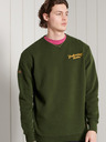 SuperDry Khaki pánska mikina s potlačou Superdry Workwear Crew Neck
