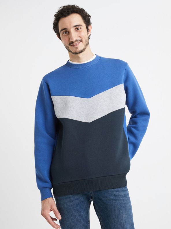 Celio Šedomodrá pánska mikina Celio Vever