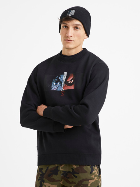 Celio Čierna pánska mikina Celio Attack on Titan