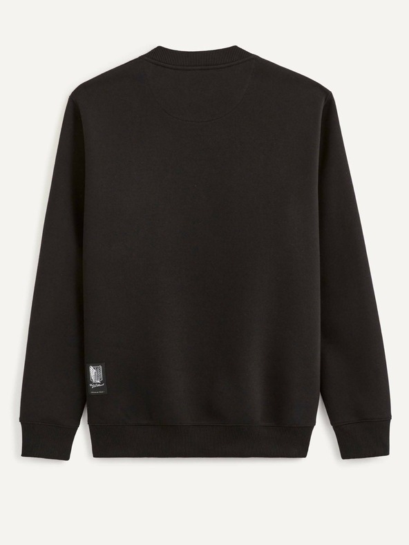 Celio Čierna pánska mikina Celio Attack on Titan