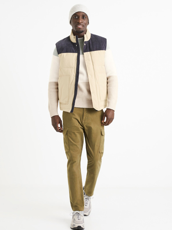 Celio Pánske khaki nohavice Celio Volcan