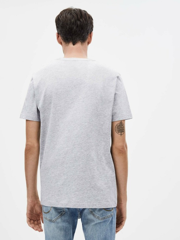 Celio Svetlošedé pánske tričko s potlačou Celio Street Fighter