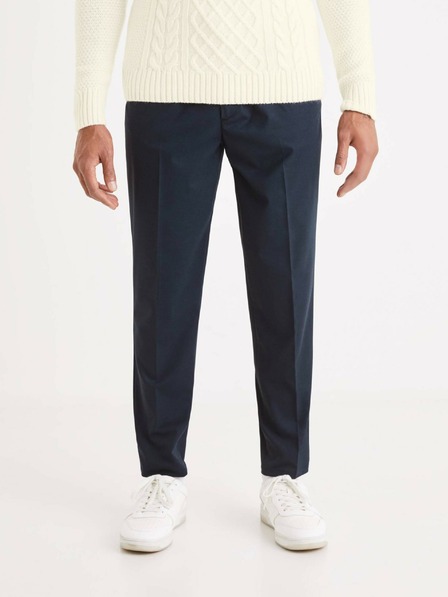 Celio Tmavomodré pánske nohavice Celio 24H Avocal