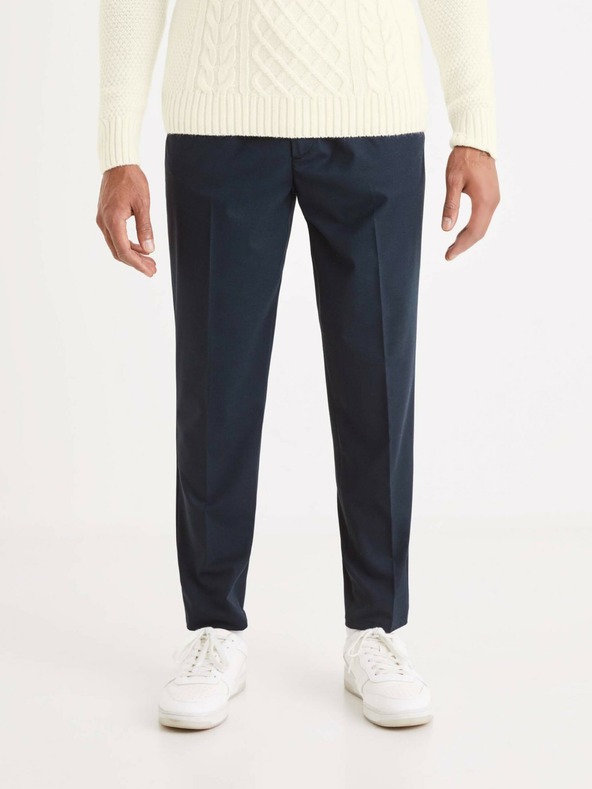 Celio Tmavomodré pánske nohavice Celio 24H Avocal